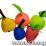 Набор мягконабивных игрушек "Фруктовое ассорти": в комплекте 5 штук: груша, яблоко, апельсин, слива, клубника — интернет-магазин УчМаг