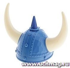 Карнавальный шлем "Древний век", с белыми рогами, р-р 58-60 — интернет-магазин УчМаг
