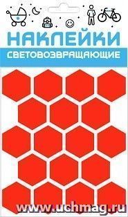 Набор наклеек световозвращающих "Сота", красные — интернет-магазин УчМаг